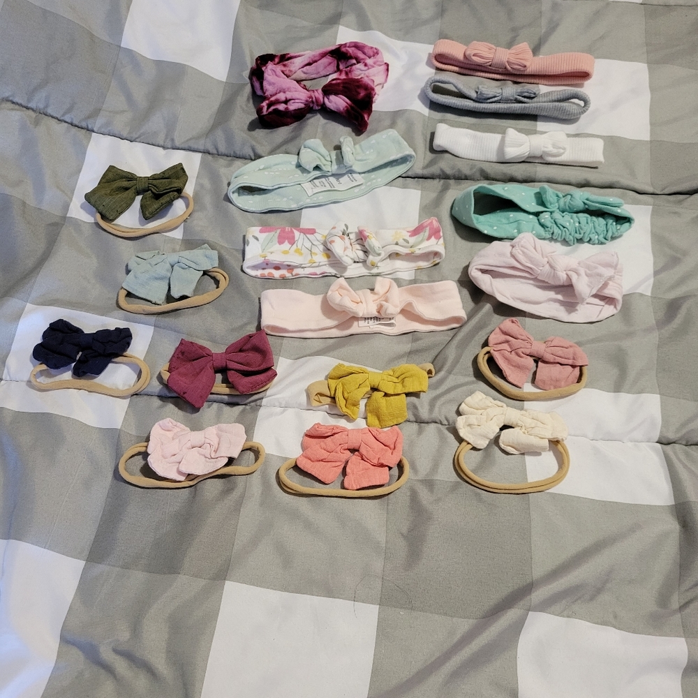 Assorted newborn head band bows
